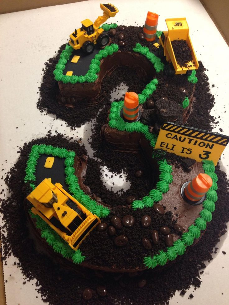 3 Year Old Boy Birthday Party Ideas
 Construction Site Cake