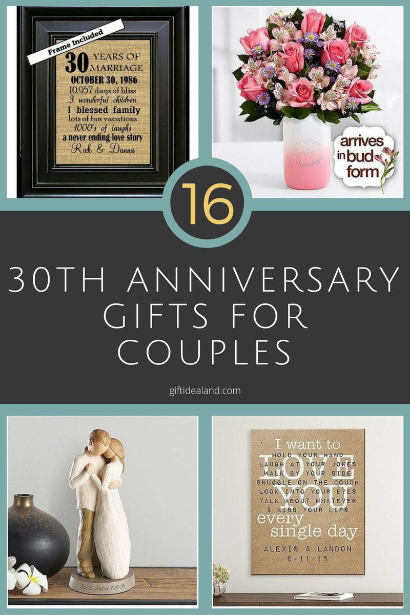 30 Wedding Anniversary Gifts
 30 Good 30th Wedding Anniversary Gift Ideas For Him & Her