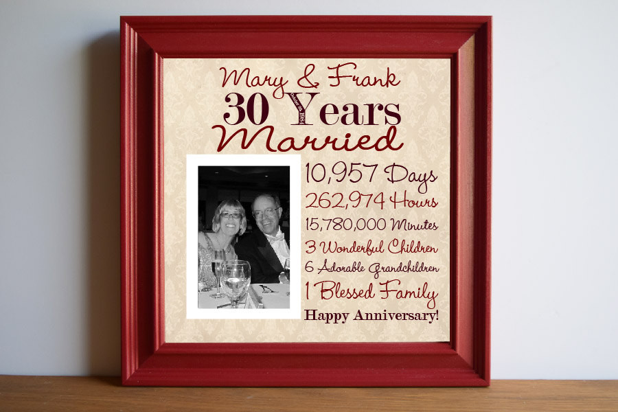 30 Wedding Anniversary Gifts
 30th Wedding Anniversary Gift Ideas