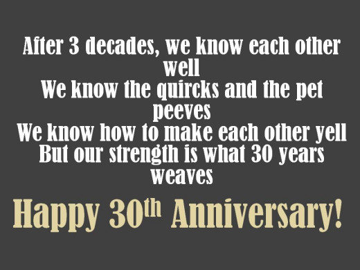 30Th Anniversary Quotes
 30th Anniversary Wishes Quotes Poems and Messages