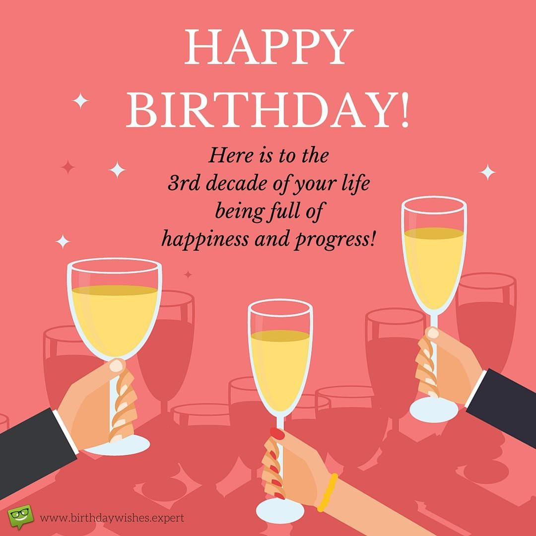 30th Birthday Card Messages
 Happy Birthday wish for 30 years old birthday image of