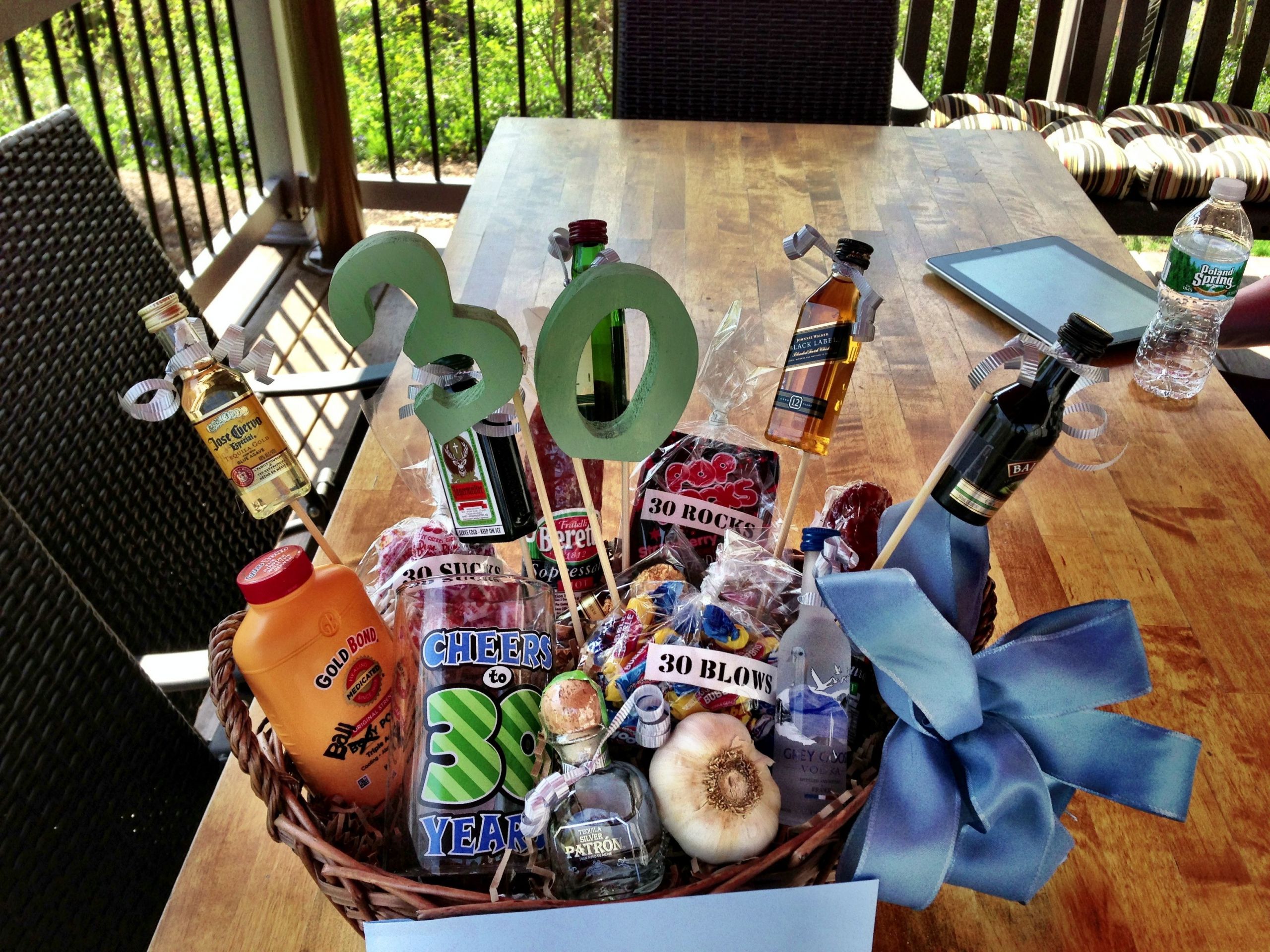 30Th Birthday Gift Ideas For Him
 30th Birthday Gift Basket for him my italian cousin