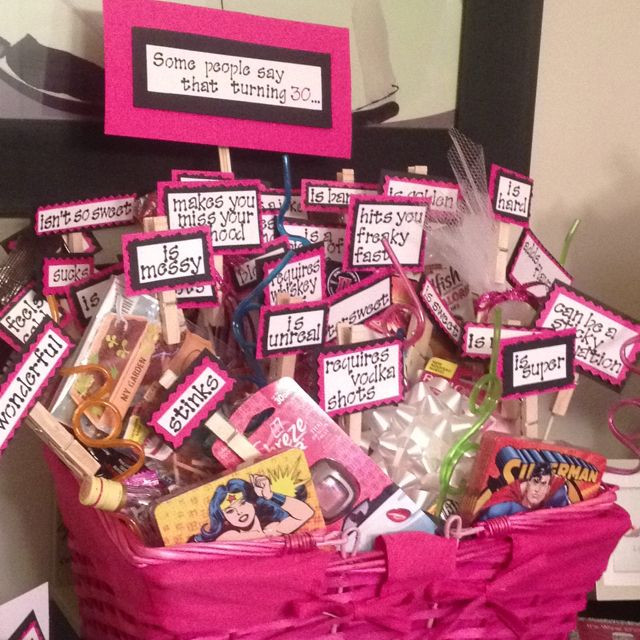 30Th Birthday Gift Ideas For Women
 Turning 30 Birthday Basket