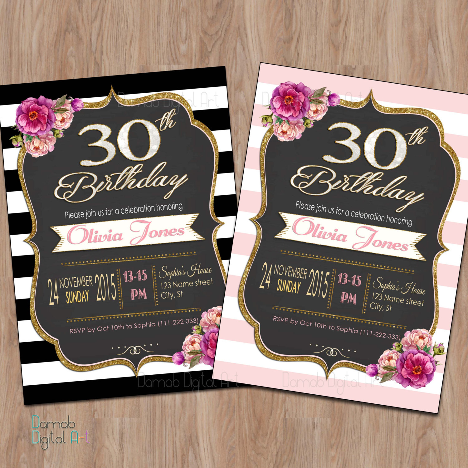 30th Birthday Invitations For Her
 30th Birthday Invitation 30th Birthday Invitation for Women