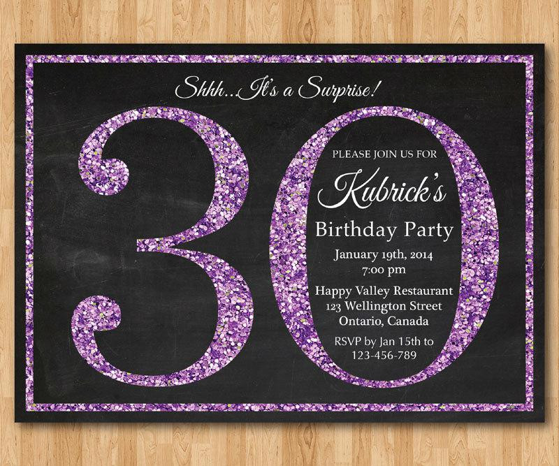 30th Birthday Invitations For Her
 20 Interesting 30th Birthday Invitations Themes Wording