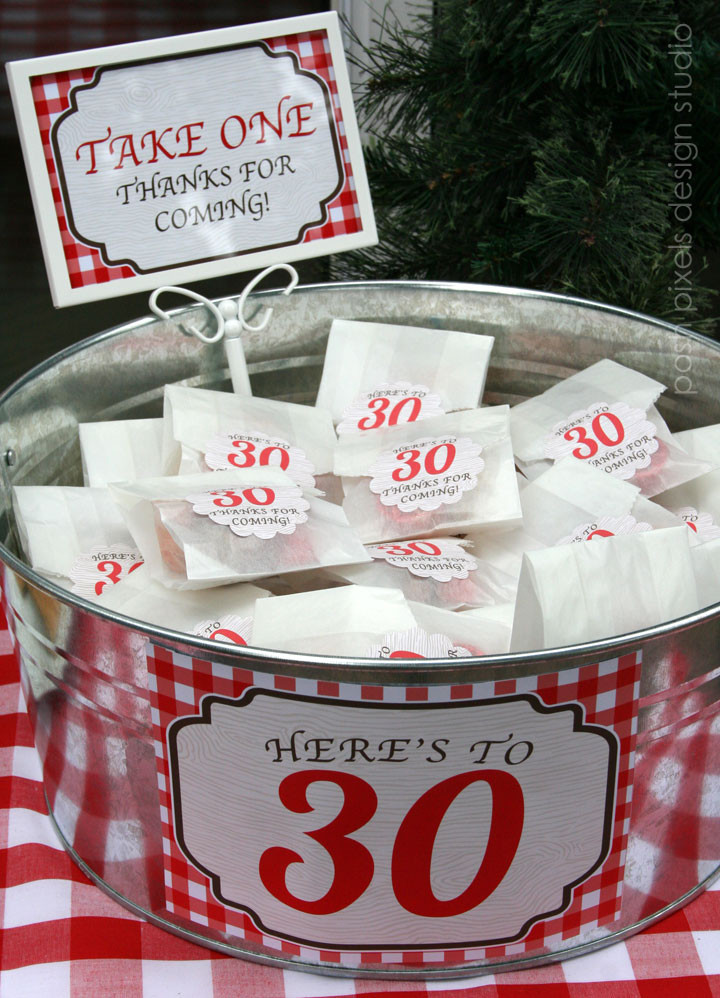 30th Birthday Party Decorations
 CAKE Creative Co real parties a rustic red 30th birthday