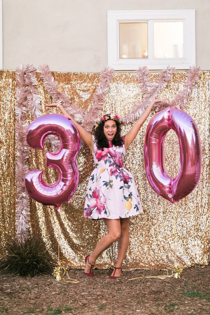 30th Birthday Party Decorations
 Kara s Party Ideas Sparkly 30th Birthday Bash