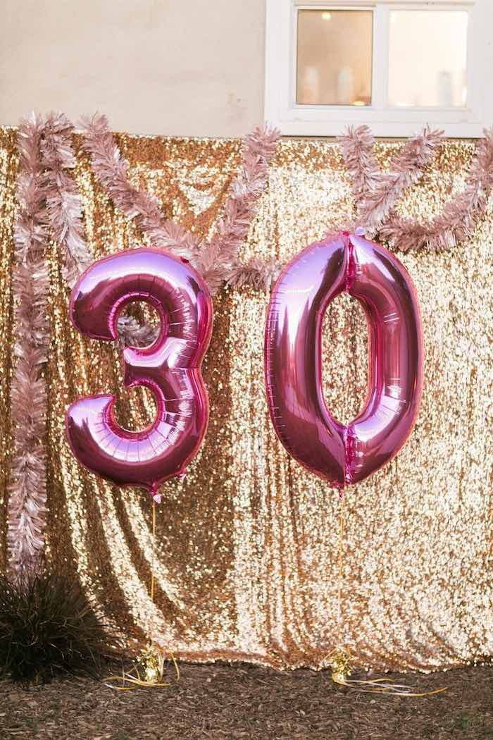 30th Birthday Party Decorations
 Kara s Party Ideas Sparkly 30th Birthday Bash