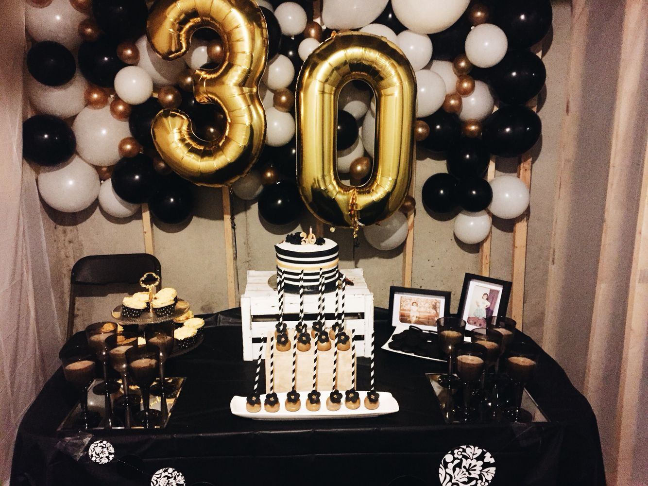 30th Birthday Party Ideas For Him
 Surprise 30th bday party w gold white and black decor