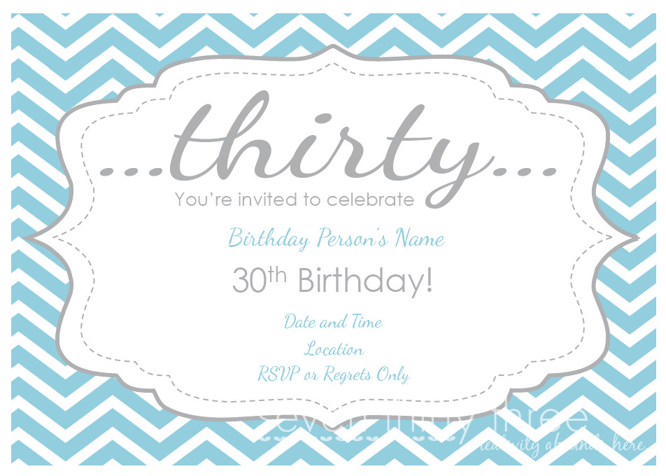 30th Birthday Party Invitation Wording
 30th Birthday Party Printables Inspiration Made Simple