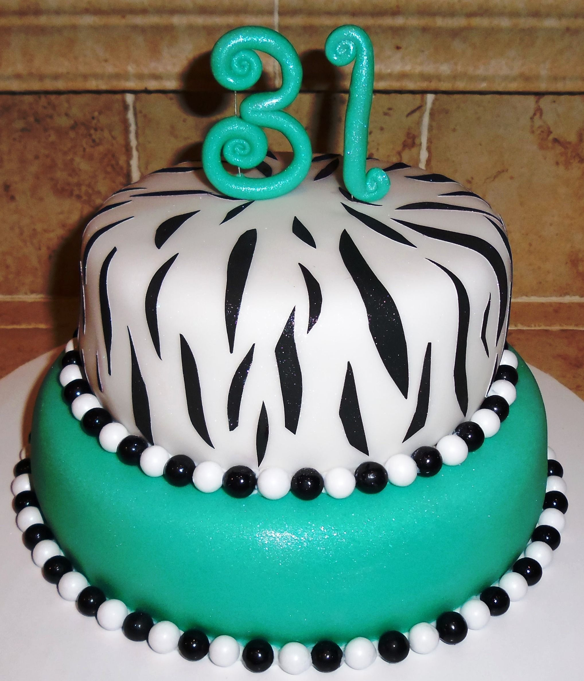 31St Birthday Party Ideas
 two tier 31st birthday zebra cake