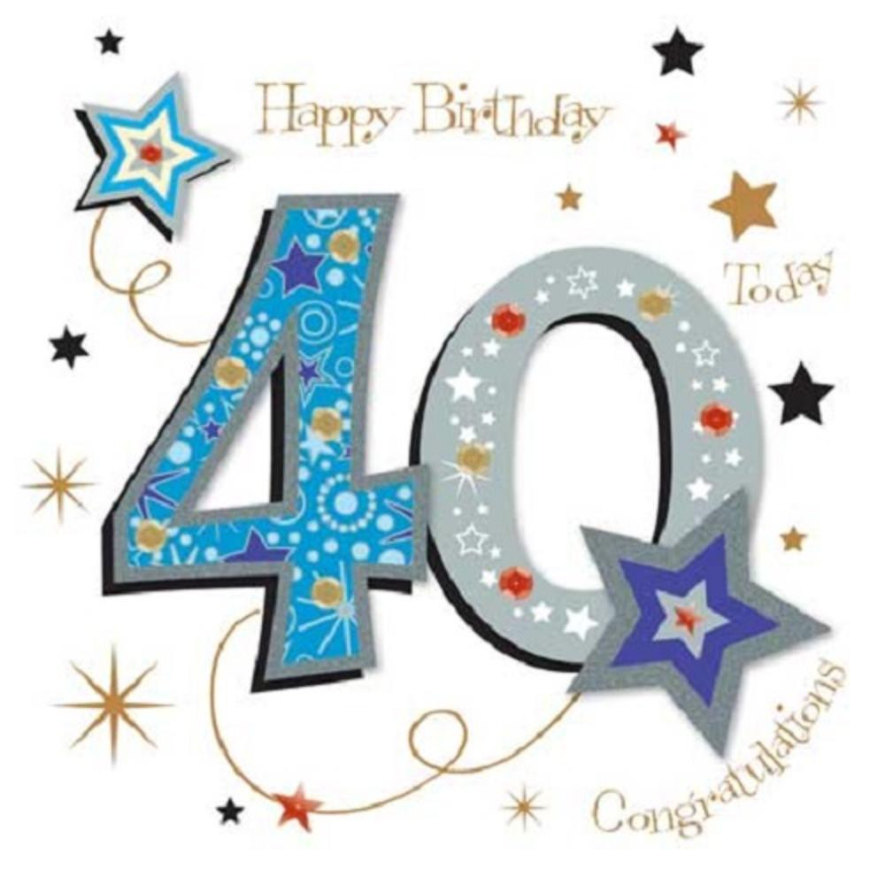 40 Birthday Wishes
 Happy 40th Birthday Greeting Card By Talking