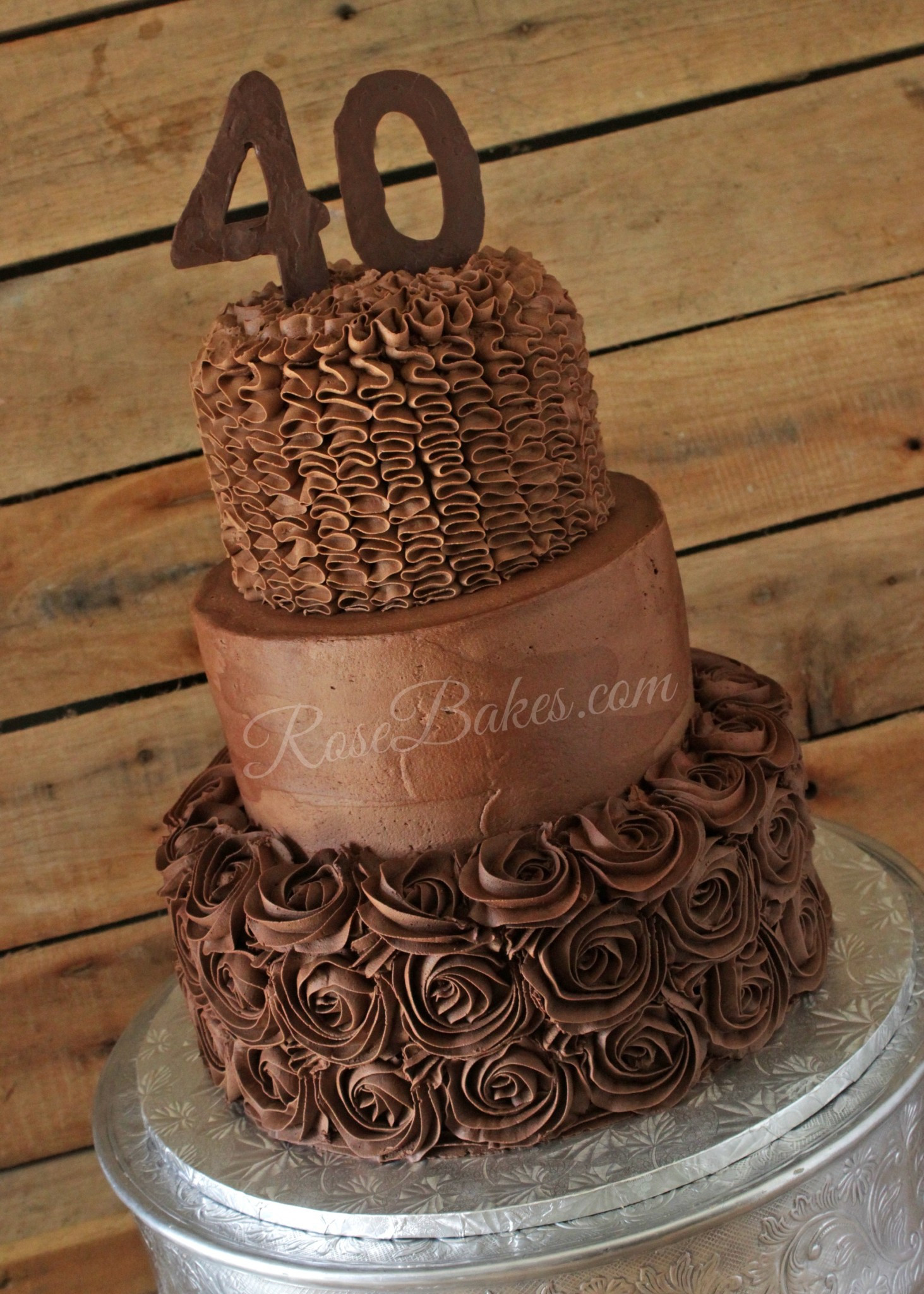 40th Birthday Cake Decorating Ideas
 "Over the Hill" 40th Birthday Cake Rose Bakes