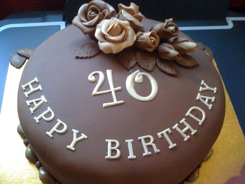 40th Birthday Cake Decorating Ideas
 chocolate cake for mans birthday