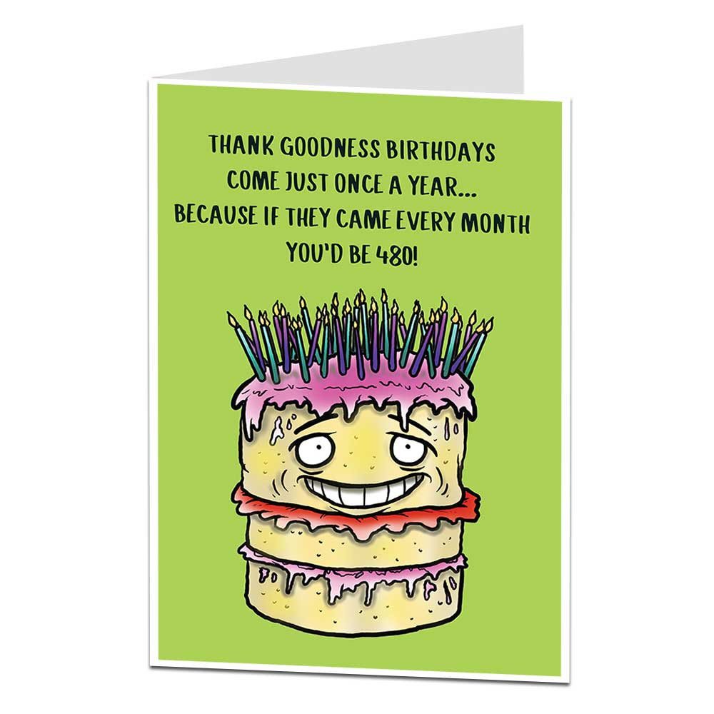 40th Birthday Cards
 Funny 40th Birthday Card For Men & Women 40 Today Brother