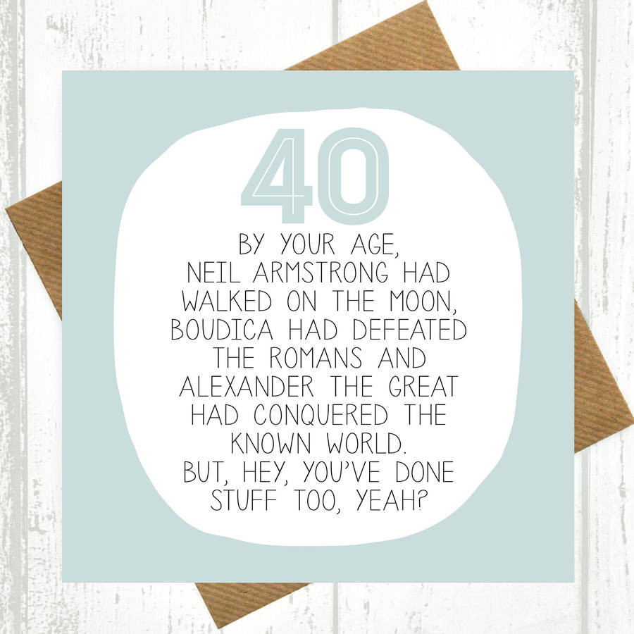 40th Birthday Cards
 by your age… funny 40th birthday card by paper plane