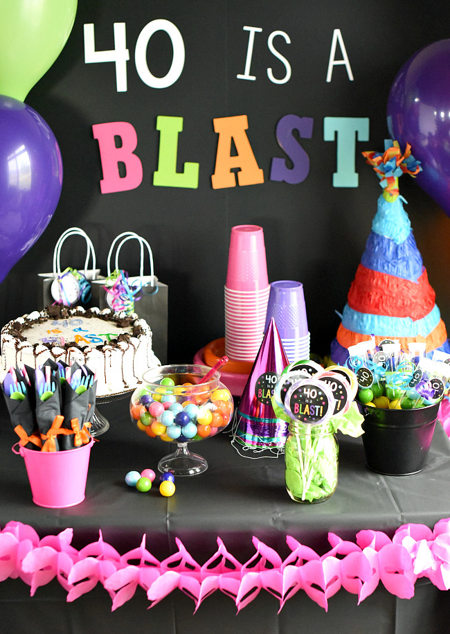 40th Birthday Decoration Ideas
 40th Birthday Party 40 is a Blast – Fun Squared