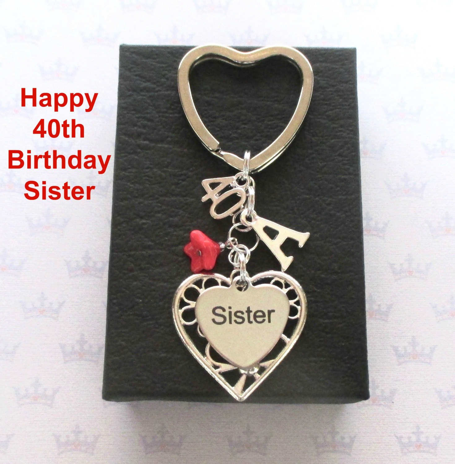 40th Birthday Gift Ideas For Sister
 Sister 40th birthday t 40th keychain Sister t