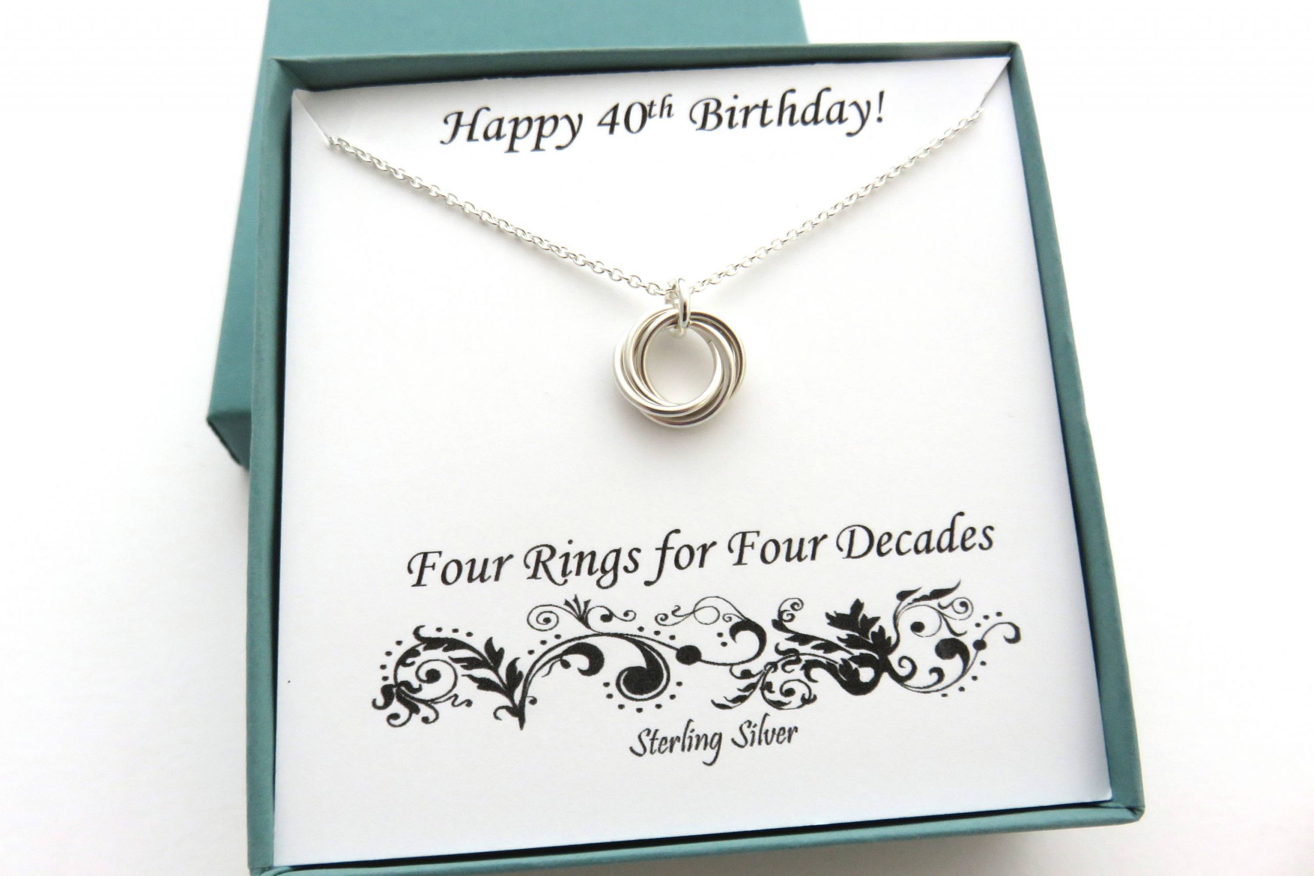 40Th Birthday Gift Ideas
 40th Birthday Gifts for Women Sterling Silver Necklace