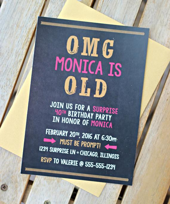 40th Birthday Invitations For Her
 PRINTED 40TH INVITATION La s 40th birthday party