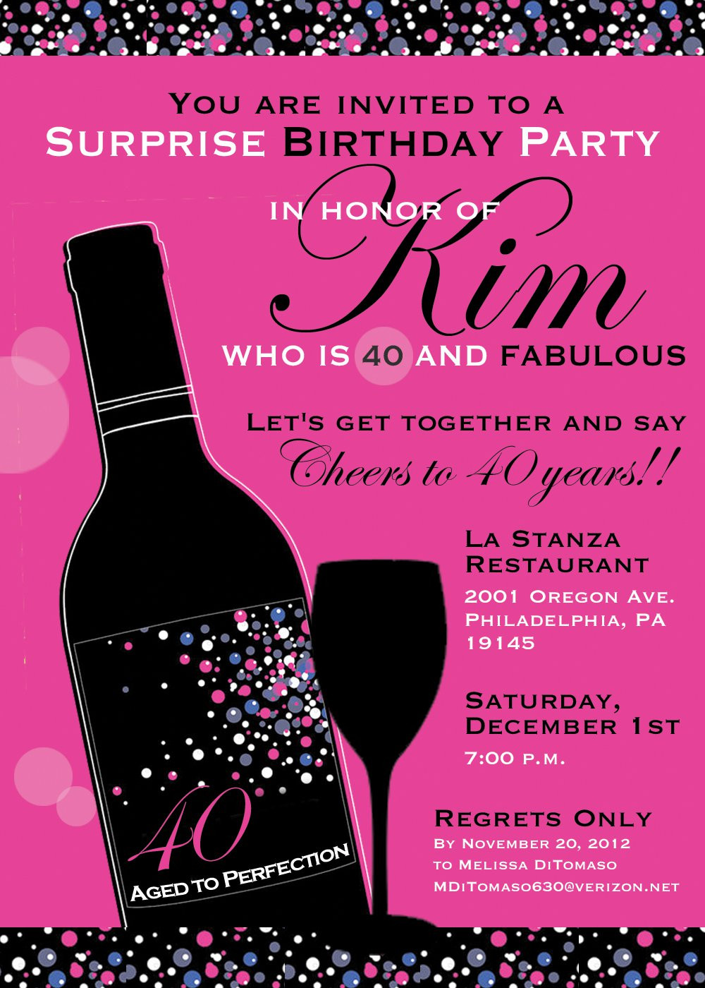 40th Birthday Invitations For Her
 40th Birthday Invitations For Her