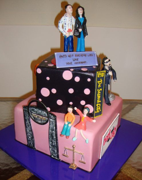 40Th Birthday Party Ideas Chicago
 40th Birthday three tier Birthday Cakes TipsyCake