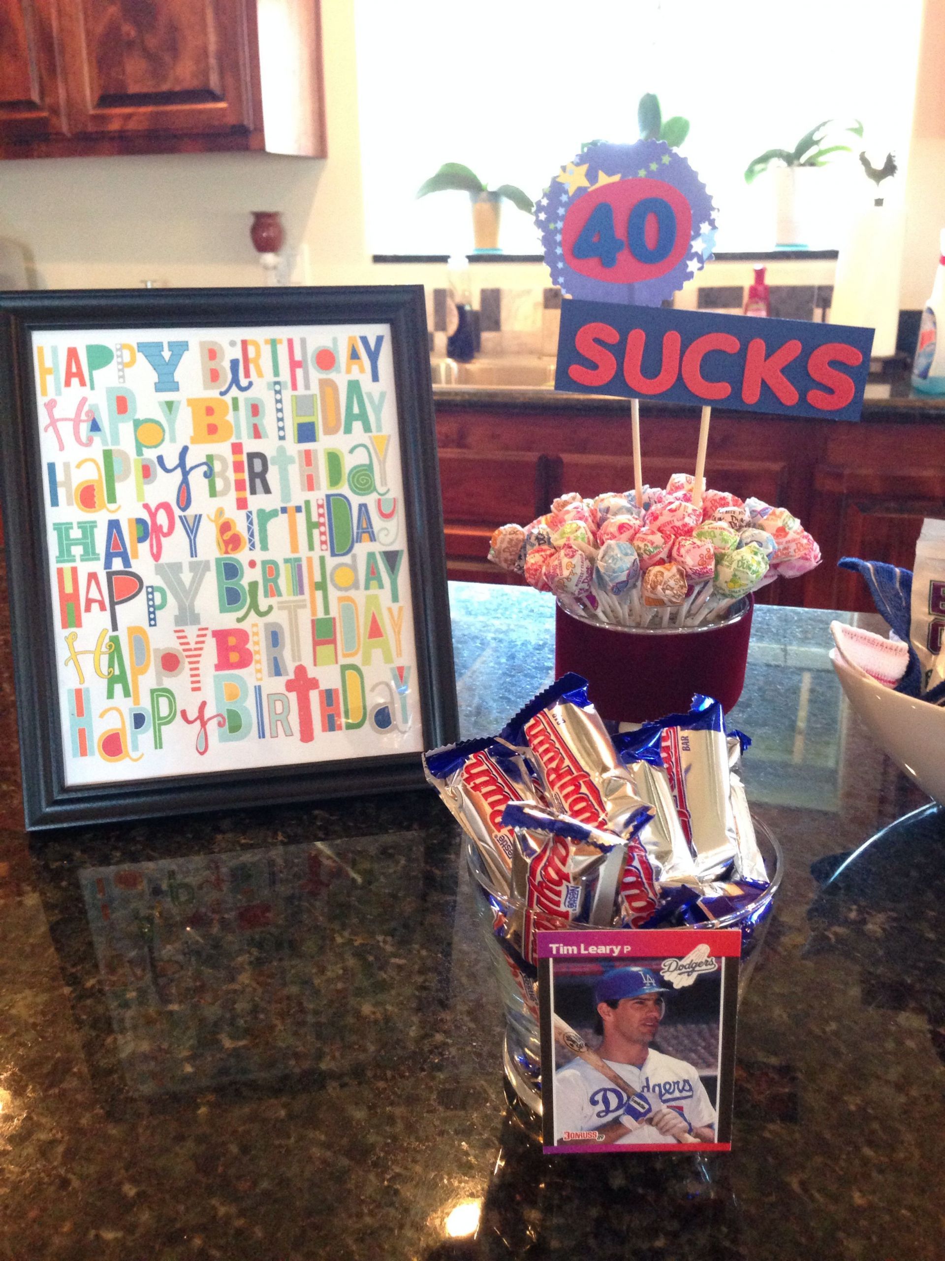 40Th Birthday Party Ideas Chicago
 Chicago Cubs Baseball themed 40th birthday party