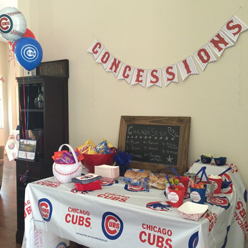 40Th Birthday Party Ideas Chicago
 Chicago Cubs themed birthday party