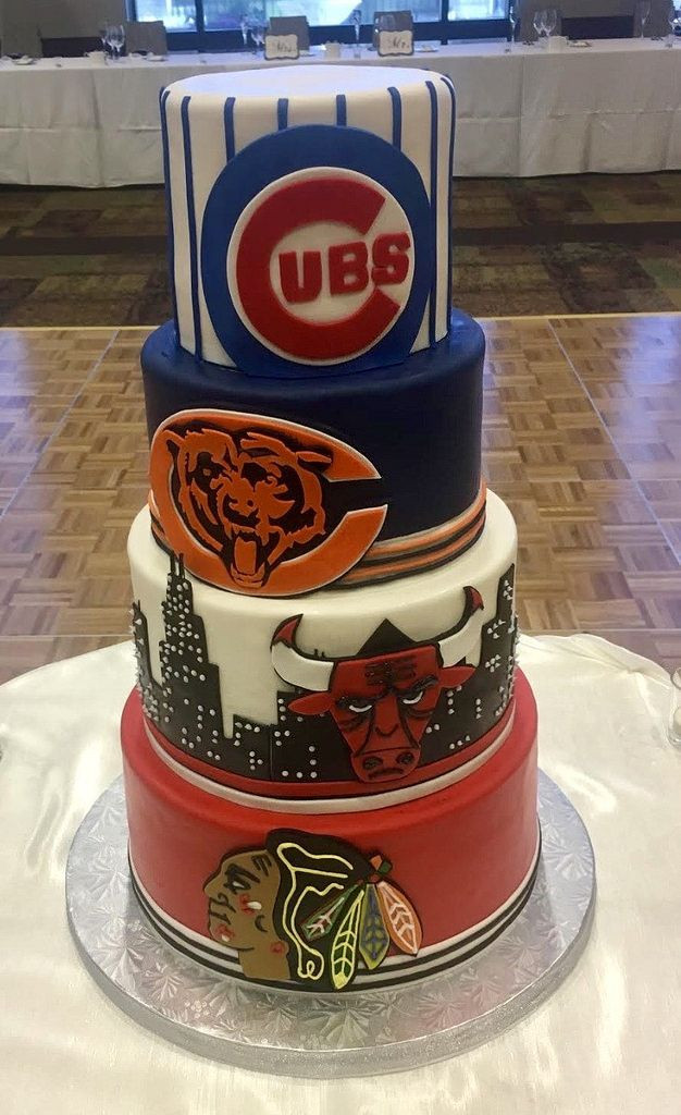 40Th Birthday Party Ideas Chicago
 Chicago Sports Team Wedding Cake
