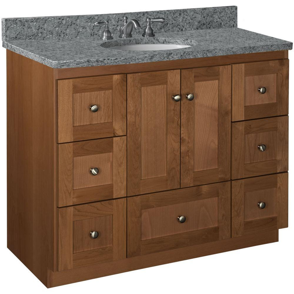 42 Bathroom Vanity With Top
 Simplicity by Strasser Shaker 42 in W x 21 in D x 34 5