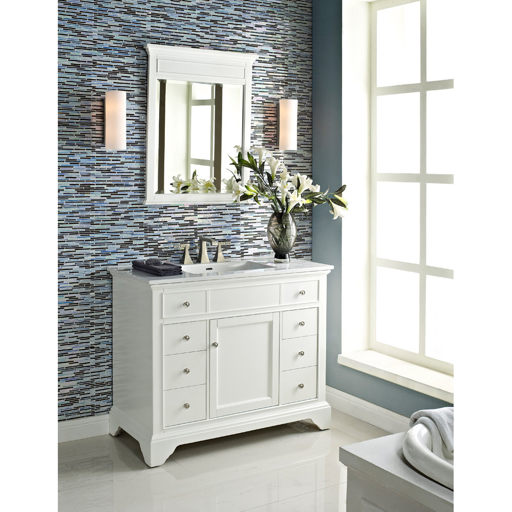 42 Bathroom Vanity With Top
 Fairmont Designs Framingham 42" Vanity Polar White