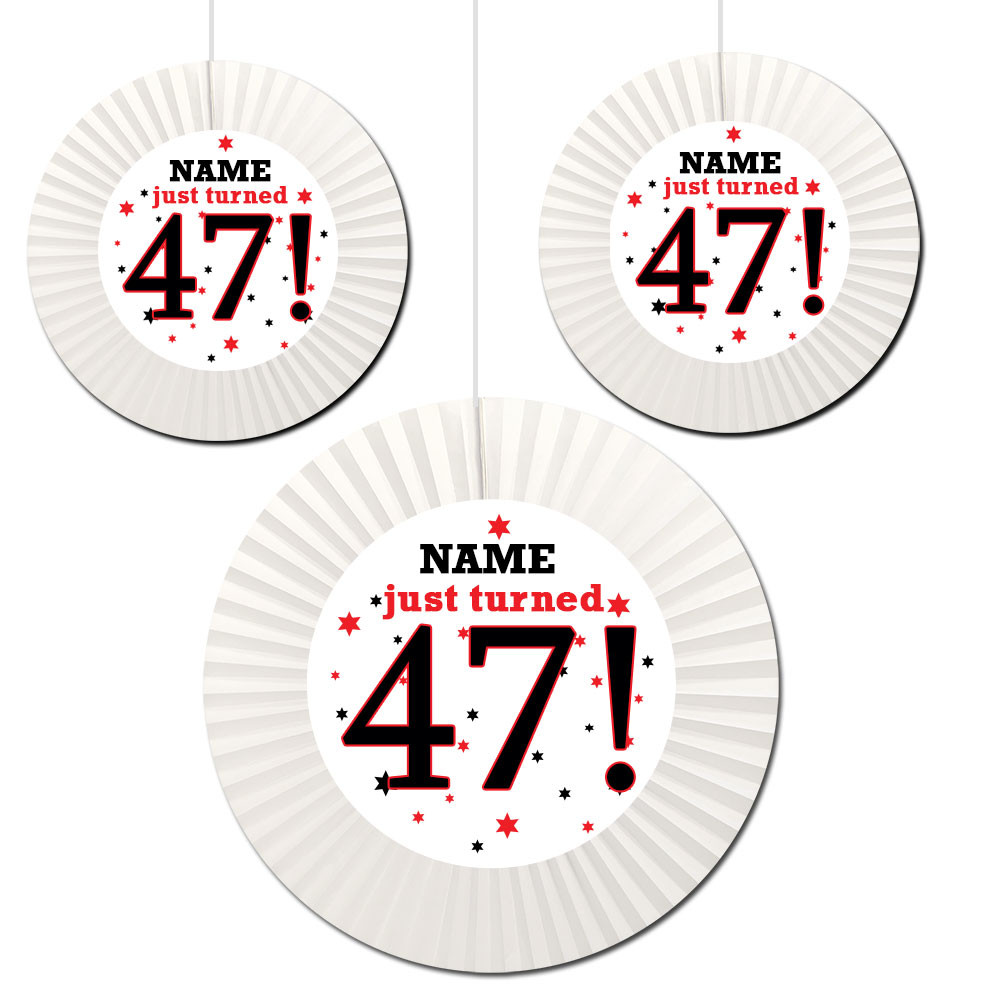 47Th Birthday Party Ideas
 47 happy birthday party supplies 47th birthday custom