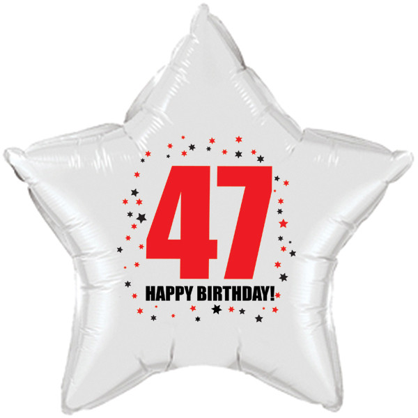 47Th Birthday Party Ideas
 47 happy birthday party supplies 47th birthday star balloon