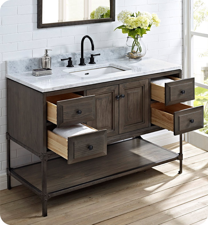 48 Inch Gray Bathroom Vanity
 Fairmont Designs 1401 48 Toledo 48 inch Traditional