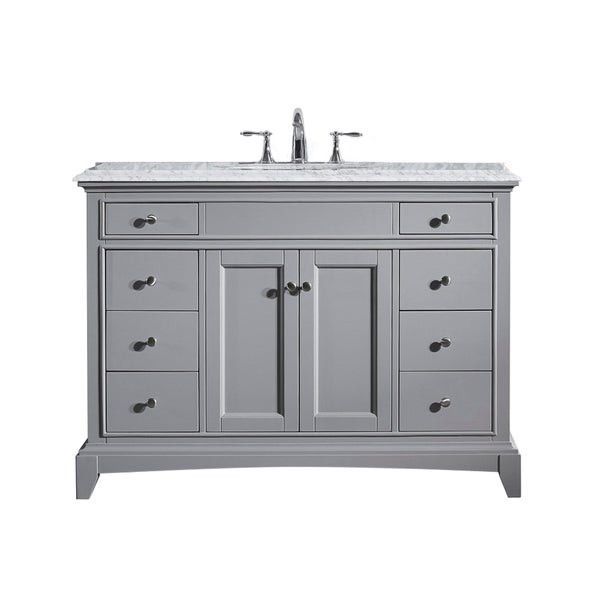 48 Inch Gray Bathroom Vanity
 Shop Eviva Elite Stamford 48 inch Grey Bathroom Vanity Set