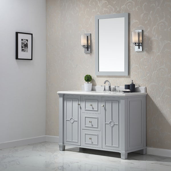 48 Inch Gray Bathroom Vanity
 Shop OVE Decors Positano DOVE Grey 48 inch Bathroom Vanity