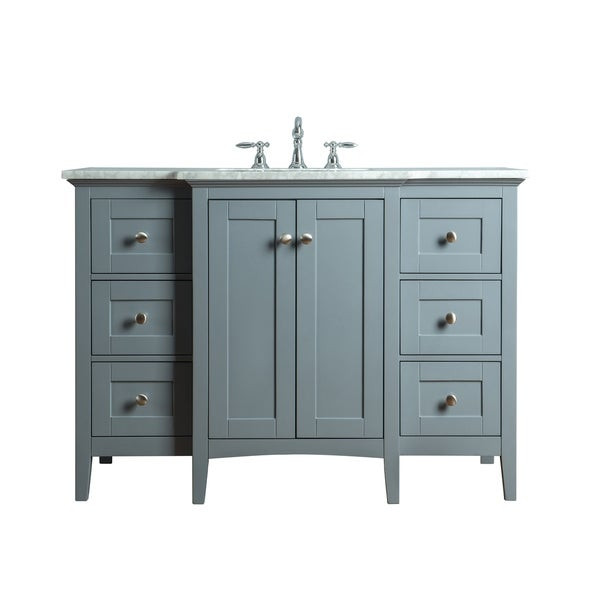 48 Inch Gray Bathroom Vanity
 Shop Stufurhome Tower Modern 48 Inches Grey Single Sink