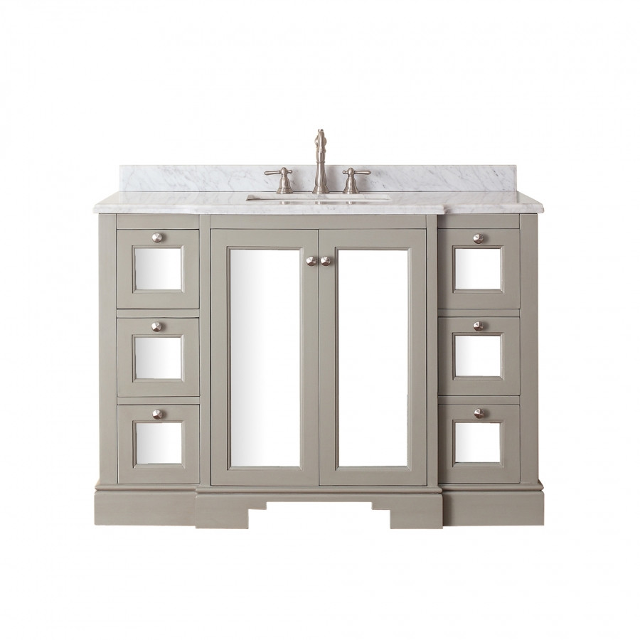 48 Inch Gray Bathroom Vanity
 48 Inch Single Sink Bathroom Vanity in French Gray