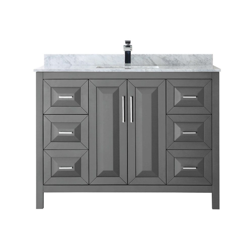 48 Inch Gray Bathroom Vanity
 48" Daria Single Bathroom Vanity in Dark Gray