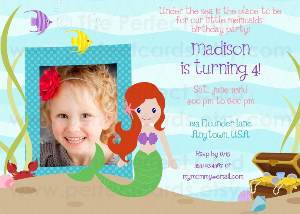 4th Birthday Party Invitation Wording
 Under The Sea Birthday Invitations Wording