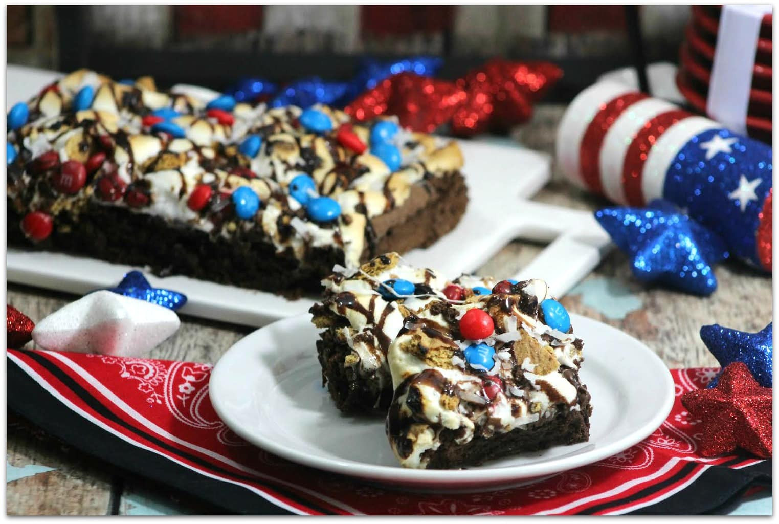 4Th Of July Brownies
 Patriotic Smores Brownies Food Fun & Faraway Places