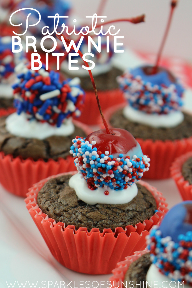 4Th Of July Brownies
 Patriotic Brownie Bites Sparkles of Sunshine