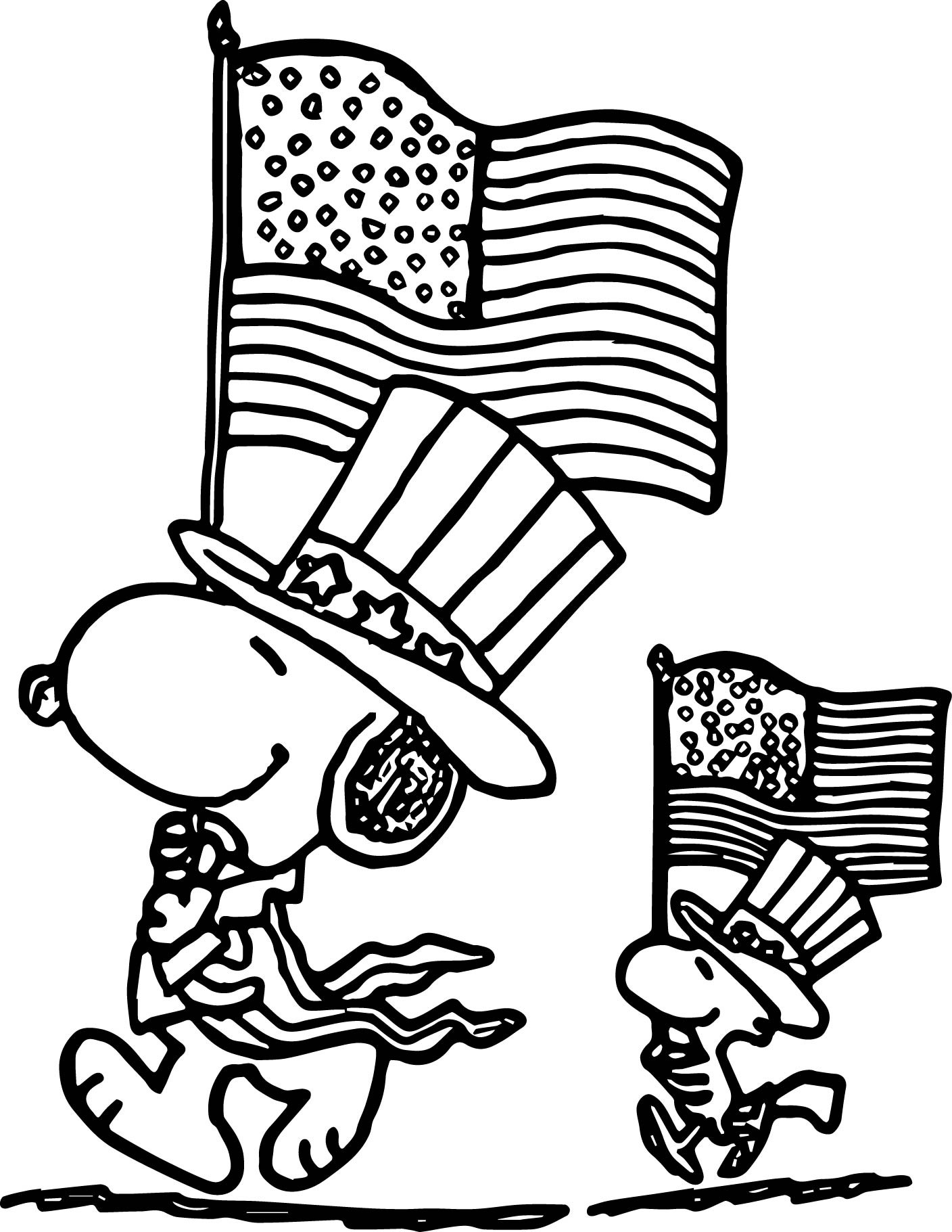 4Th Of July Coloring Pages For Kids
 4th July Snoopy Coloring Page