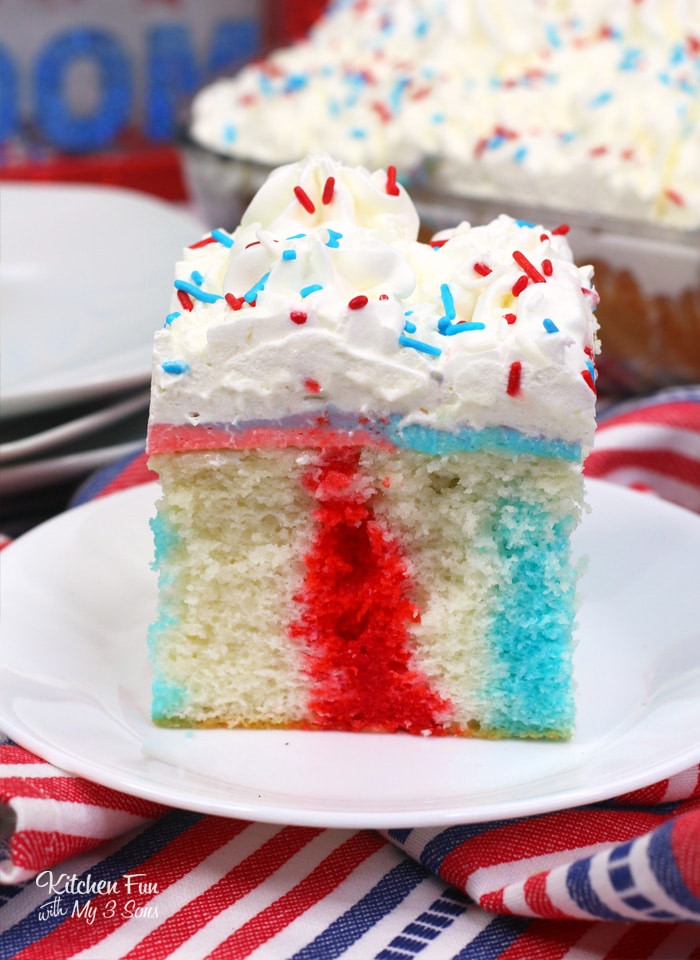 4Th Of July Poke Cake
 4th of July Poke Cake Kitchen Fun With My 3 Sons