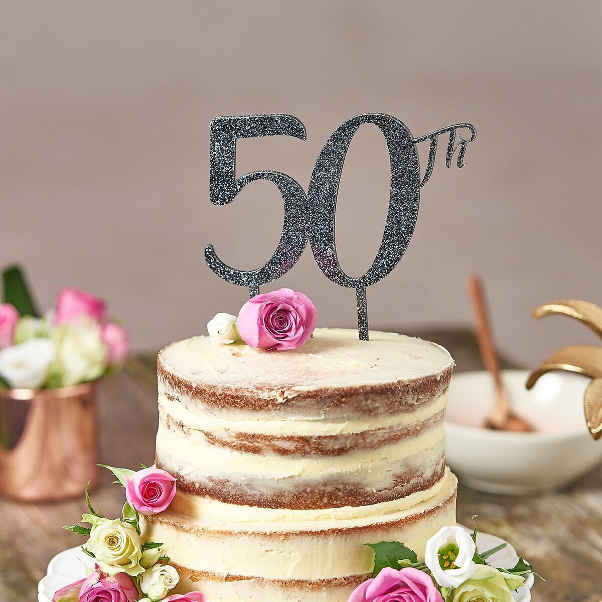 50th Birthday Cake Decorations
 50th Birthday Cake Topper cake topper for 50th