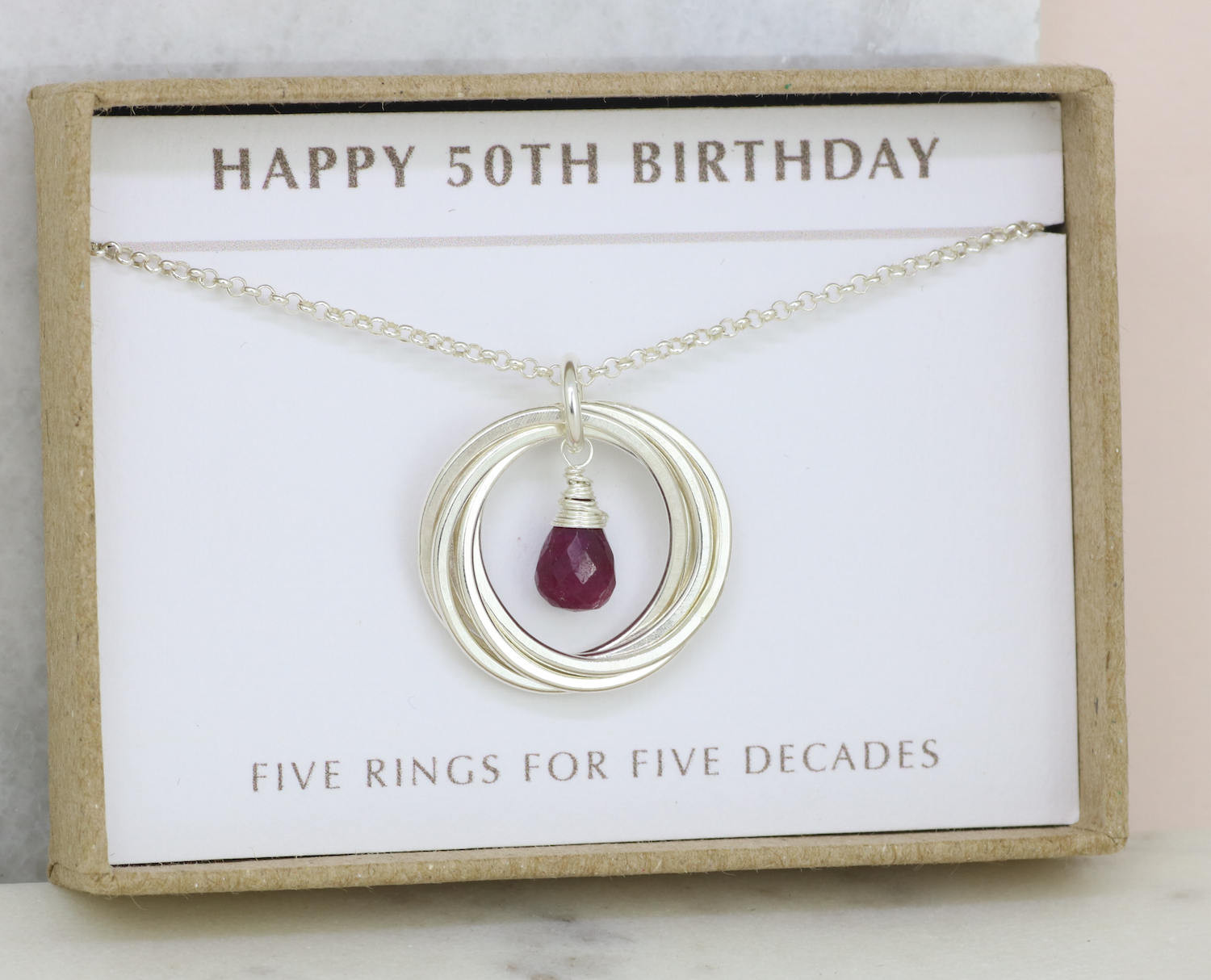 50Th Birthday Gift Ideas For Wife
 50th birthday t ruby necklace t for wife July
