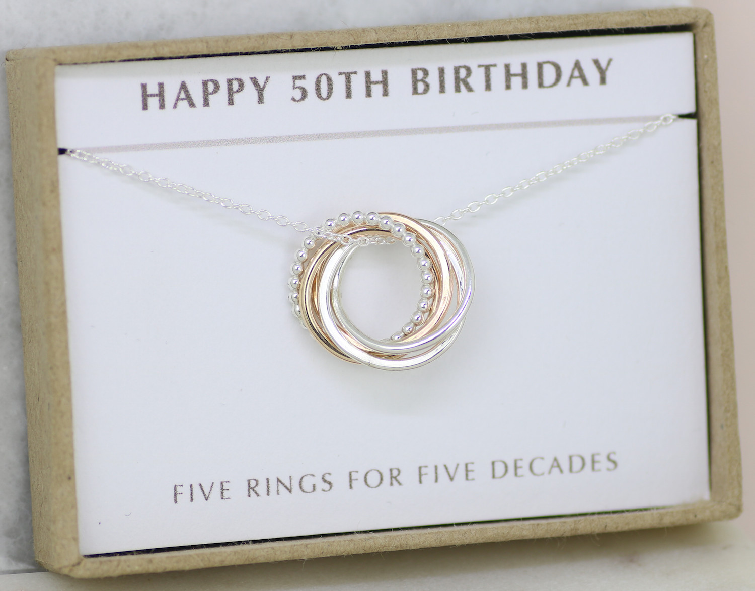 50Th Birthday Gift Ideas For Wife
 50th Birthday Necklace Dainty Necklace