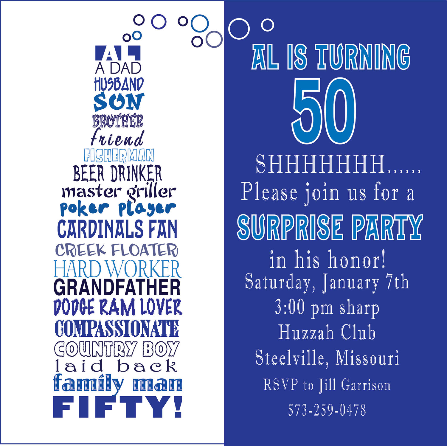 50th Birthday Party Invitation Wording
 Funny 50th Birthday Party Invitation Wording