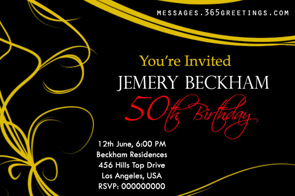 50th Birthday Party Invitation Wording
 50th Birthday Invitations and 50th Birthday Invitation