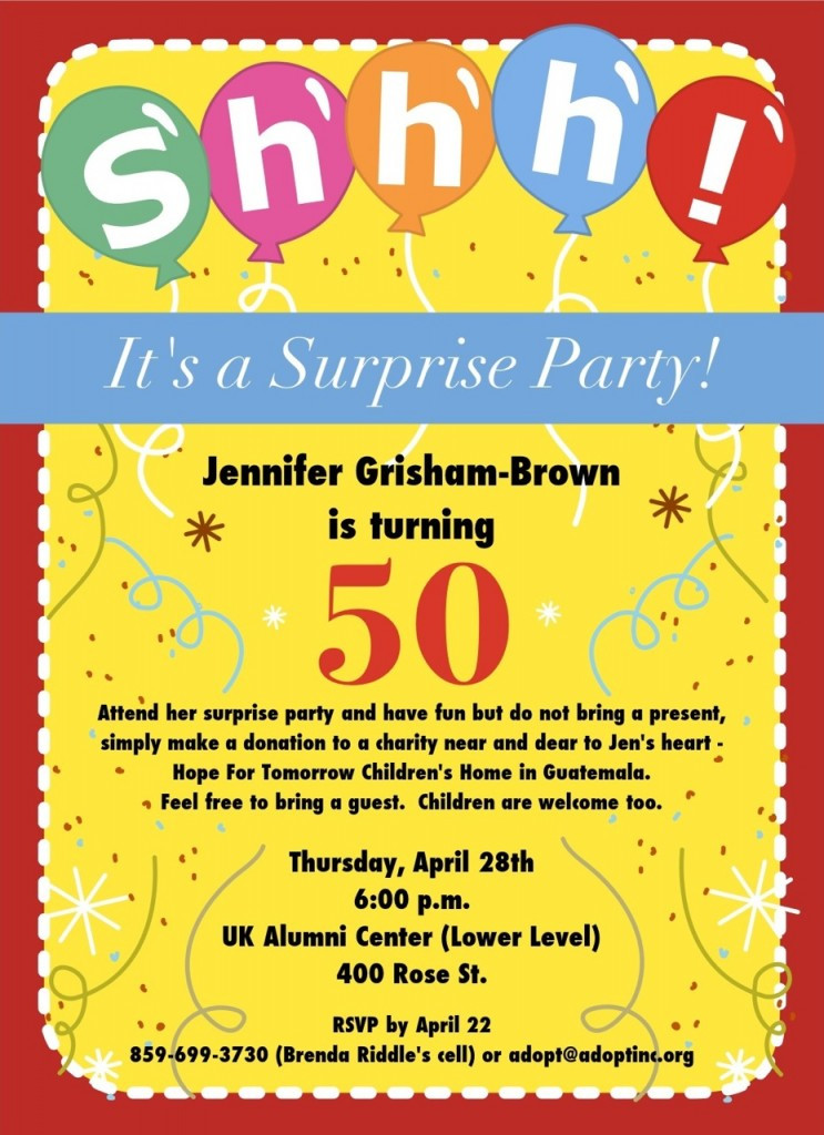 50th Birthday Party Invitation Wording
 FREE 50th Birthday Party Invitations Wording – FREE